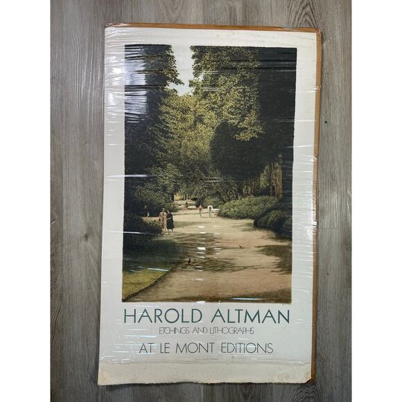 Harold Altman Art Prints Lot of 2 Pathway in Parc Le Mont Editions France‎ - Picture 11 of 16